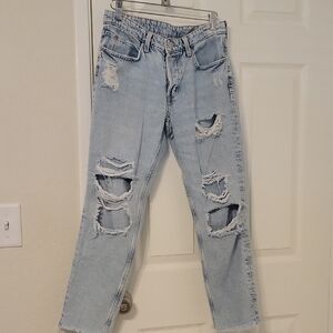Distressed Light Blue Jeans